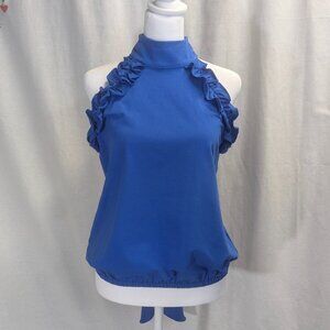 NWT INC Size Small Halter Style Top in Cosmic Cobalt Blue